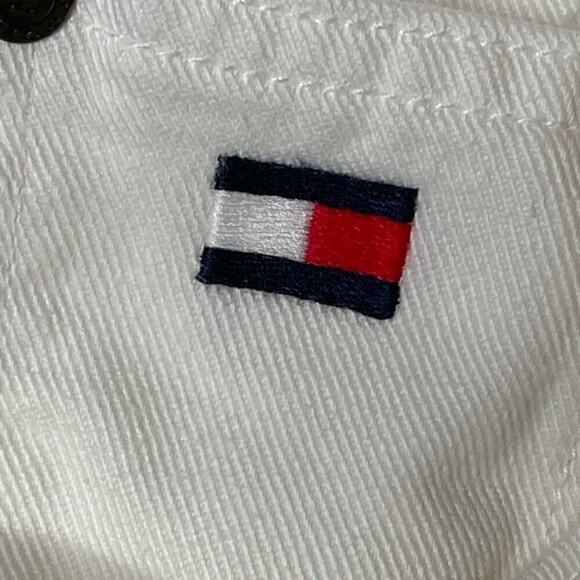 RARE Tommy Hilfiger Wide Leg High Rise Jeans White Size 10 Vintage 90s - Picture 13 of 15